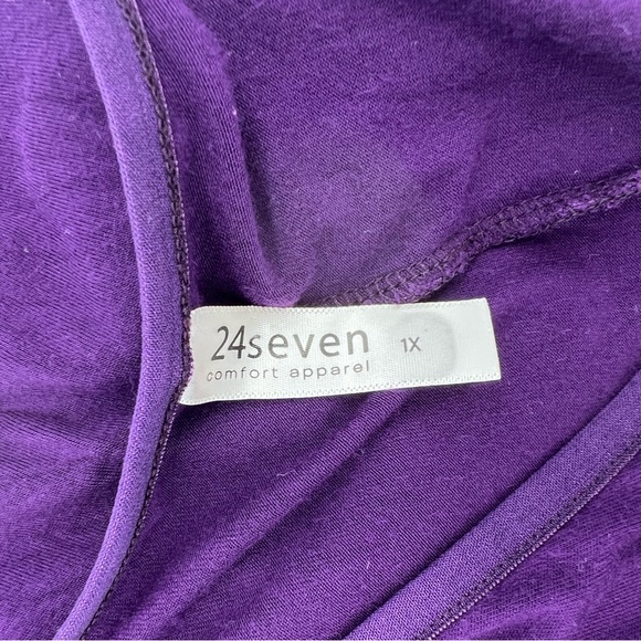 24 seven, comfort apparel tunic top, size 1X - Picture 3 of 4